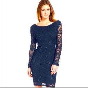 Jump lace bodycon dress